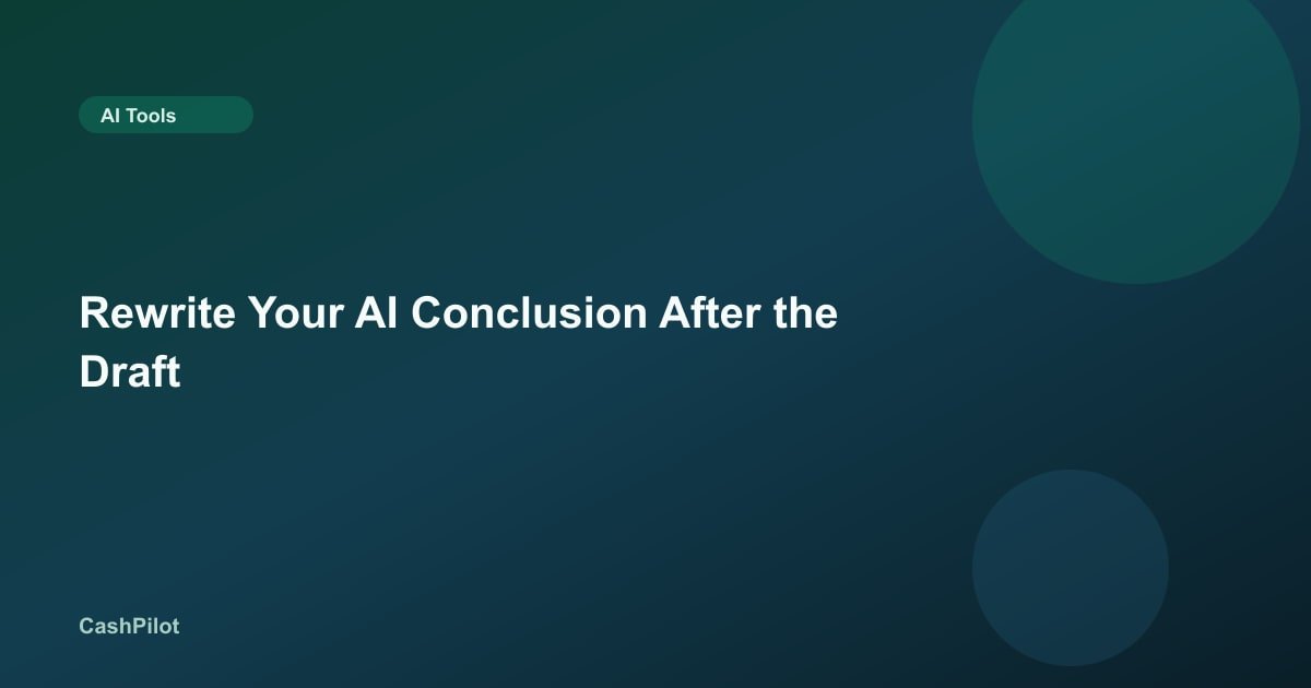 Rewrite Your AI Conclusion After the Draft