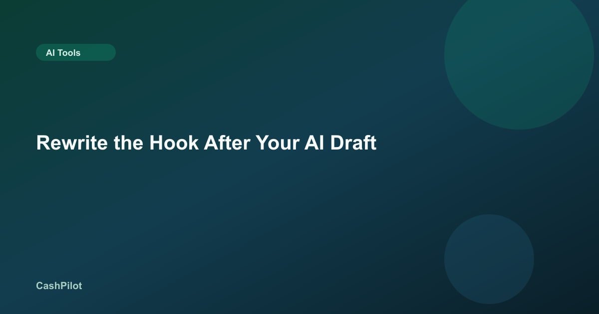 Rewrite the Hook After Your AI Draft