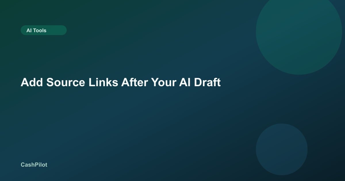 Add Source Links After Your AI Draft