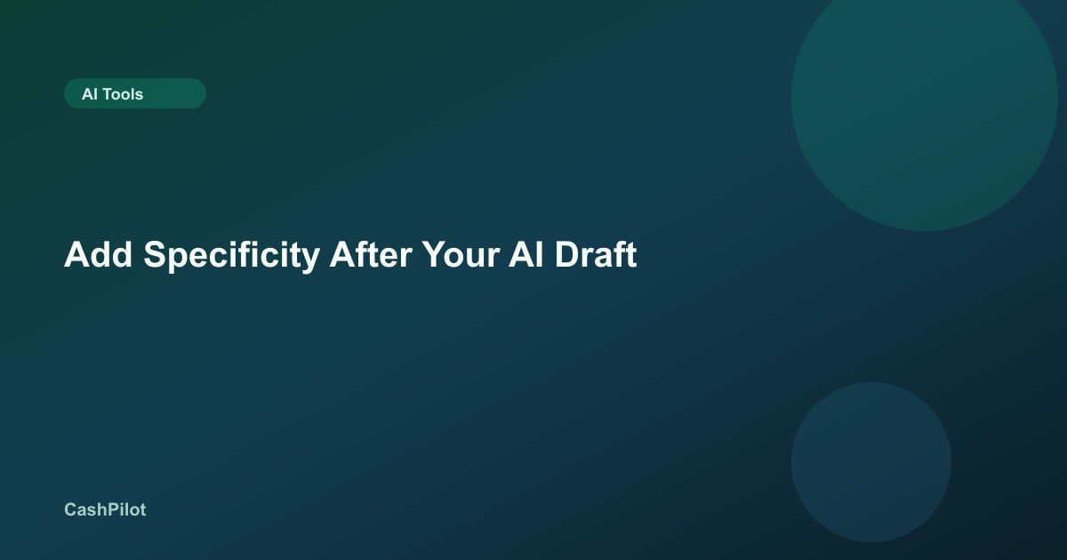 Add Specificity After Your AI Draft