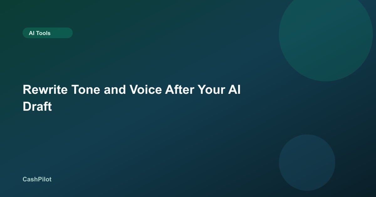 Rewrite Tone and Voice After Your AI Draft