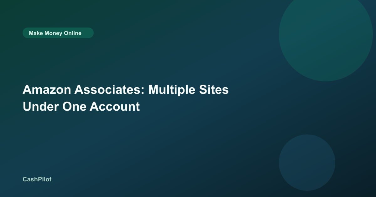 Amazon Associates: Multiple Sites Under One Account