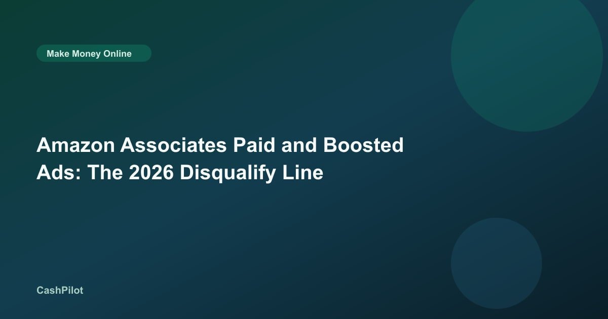 Amazon Associates Paid and Boosted Ads: The 2026 Disqualify Line