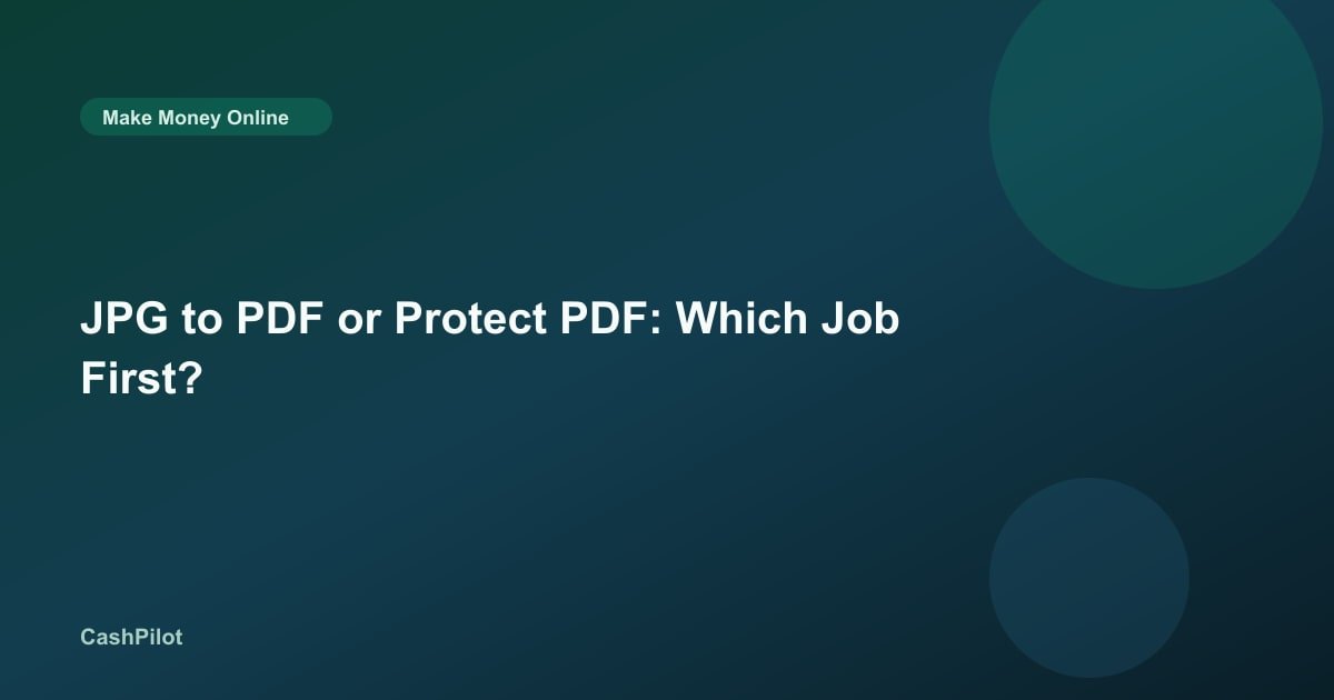JPG to PDF or Protect PDF: Which Job First?