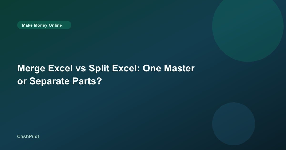 Merge Excel vs Split Excel: One Master or Separate Parts?