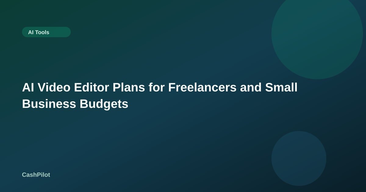 AI Video Editor Subscriptions: Pick Plans by Margin, Not Brand
