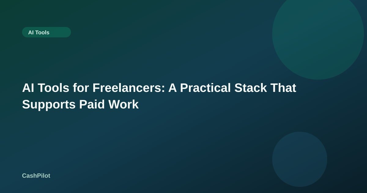 AI Tools for Freelancers: A Practical Stack That Supports Paid Work