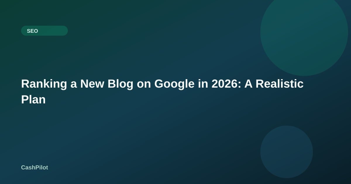 Ranking a New Blog on Google in 2026: A Realistic Plan