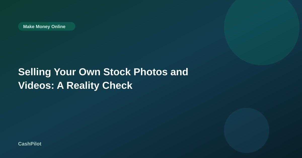 Selling Your Own Stock Photos and Videos: A Reality Check