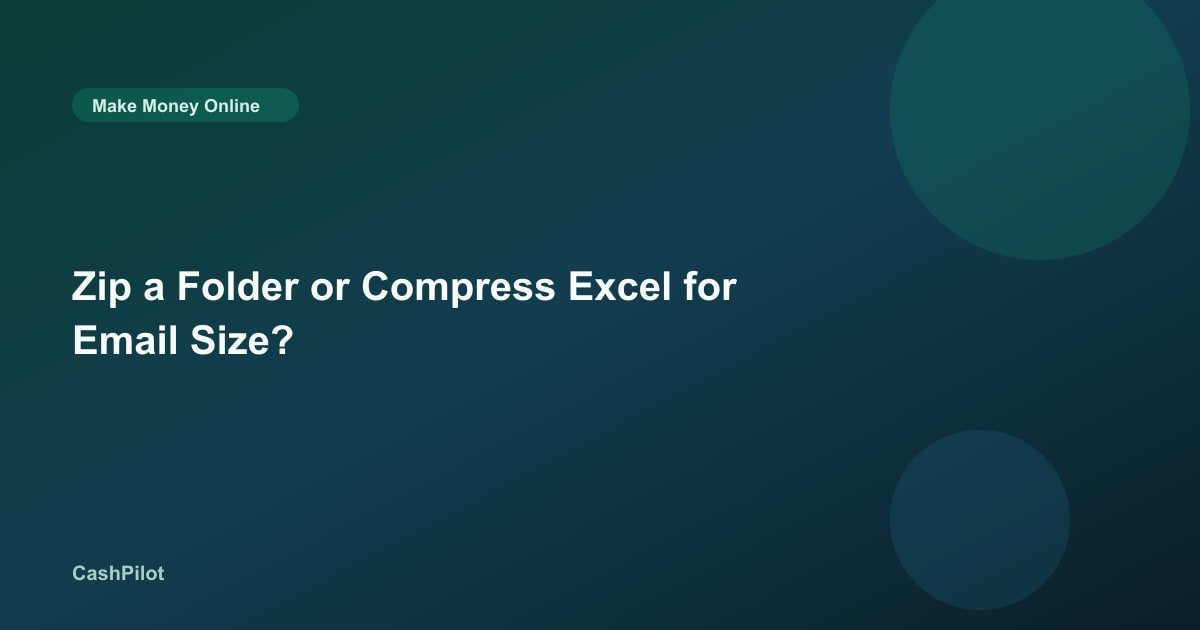 Zip a Folder or Compress Excel for Email Size?